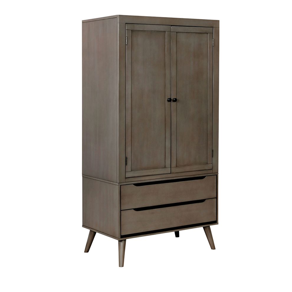 Mid-century modern style gray finish armoire by Furniture of America additional picture 2
