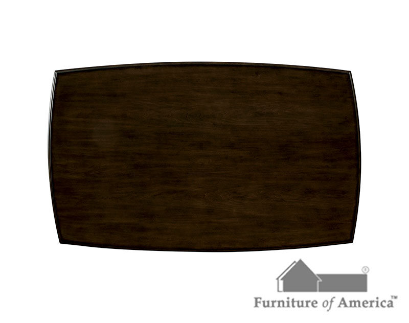 Satin walnut transitional dining table by Furniture of America additional picture 5