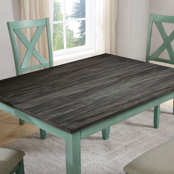 Natural wood grain texture 5 pc. dining table set by Furniture of America additional picture 3