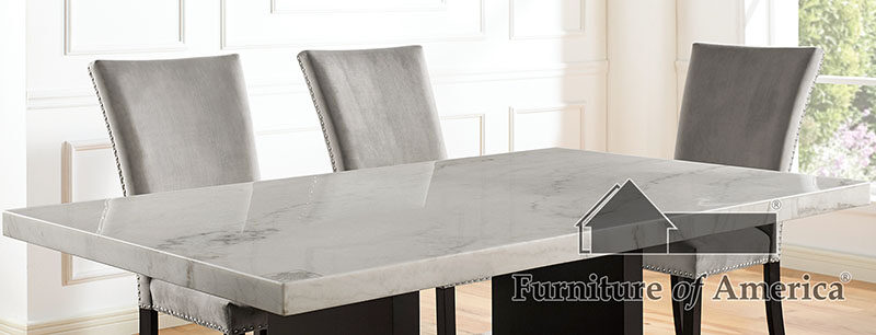 Gorgeous genuine marble top dining table by Furniture of America additional picture 7