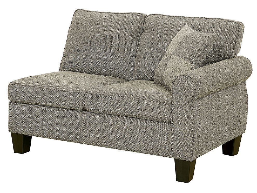 Transitional design dark gray linen-like fabric sectional sofa by Furniture of America additional picture 7