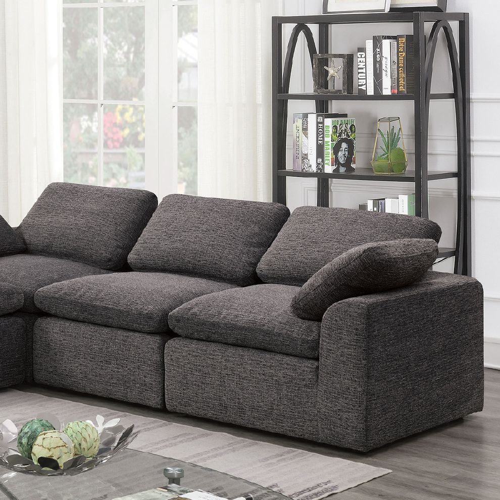 Gray 4pcs contemporary sectional by Furniture of America additional picture 2