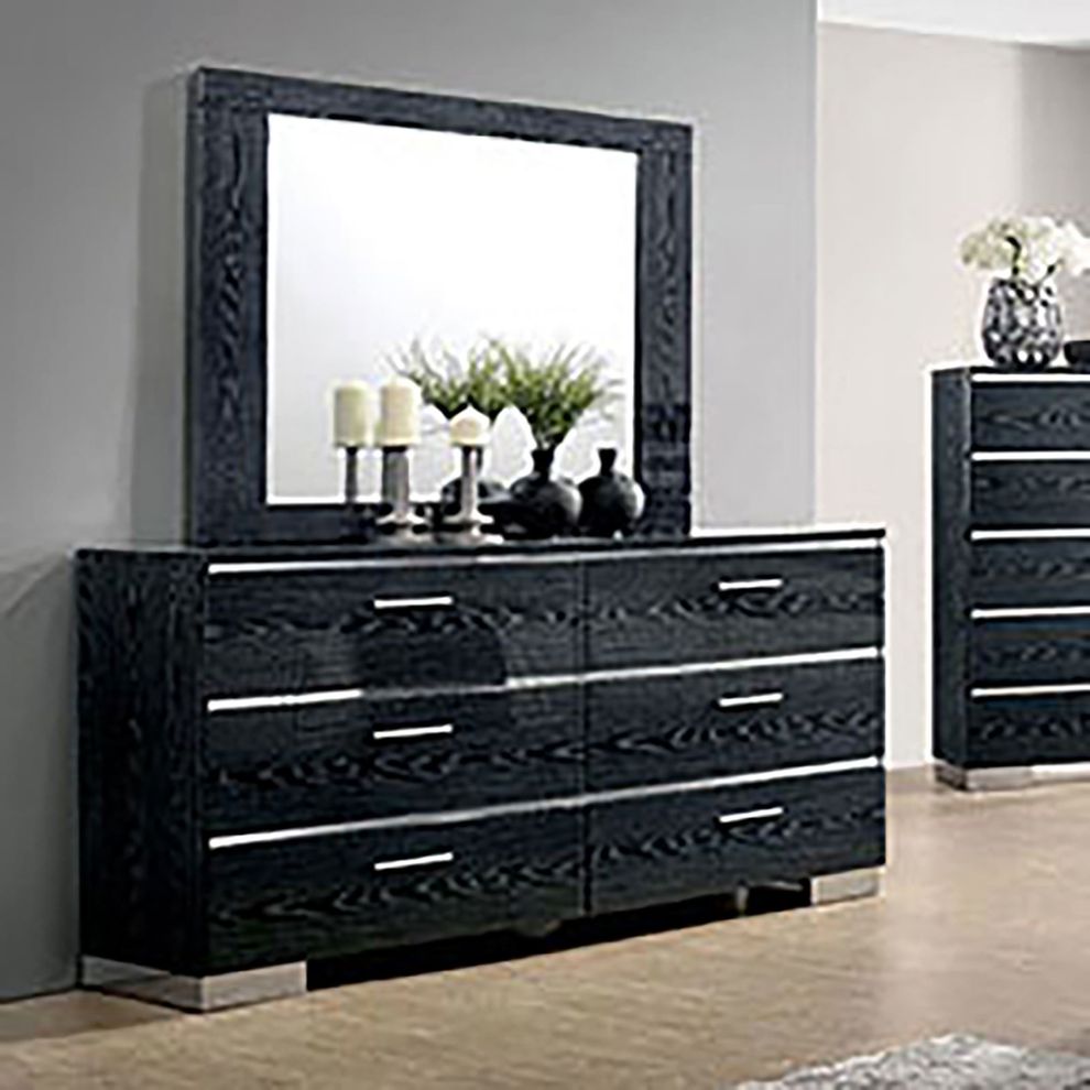 Malte Black King Size Bed CM7049BKEK Furniture Of America King Size