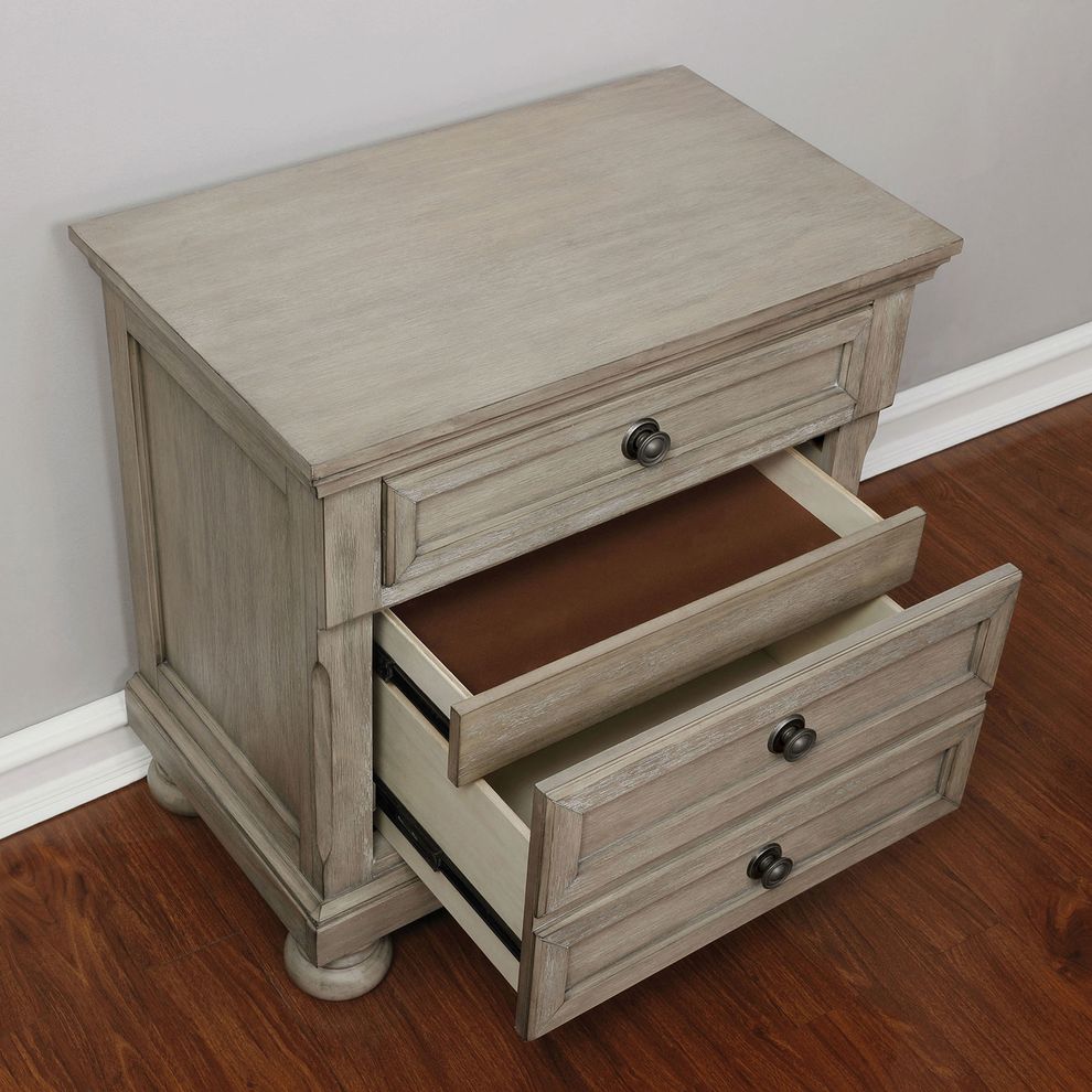 Transitional style gray bed w/ drawers by Furniture of America additional picture 4