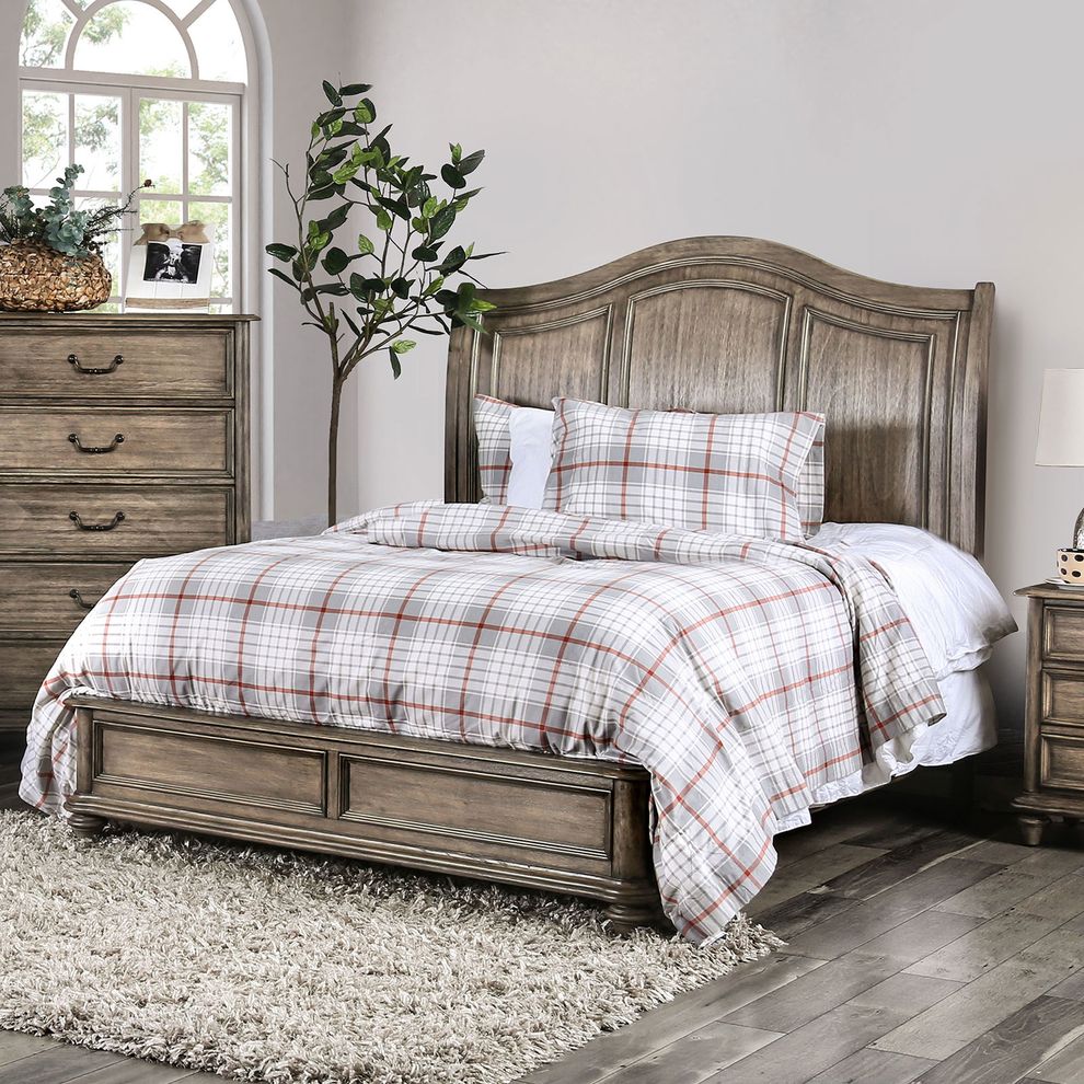 Transitional rustic natural tone queen bed by Furniture of America additional picture 3