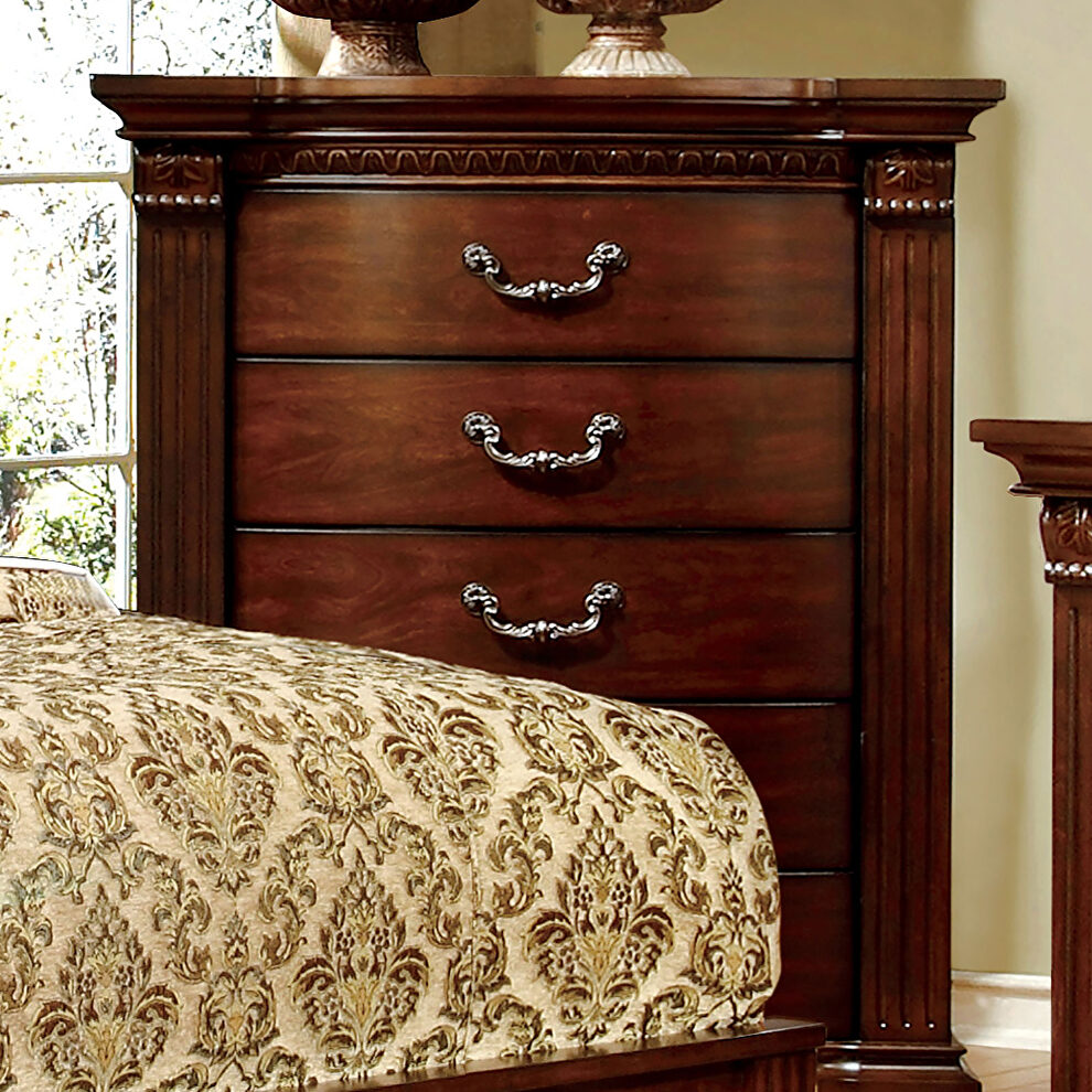 Traditional style cherry finish queen bed by Furniture of America additional picture 5