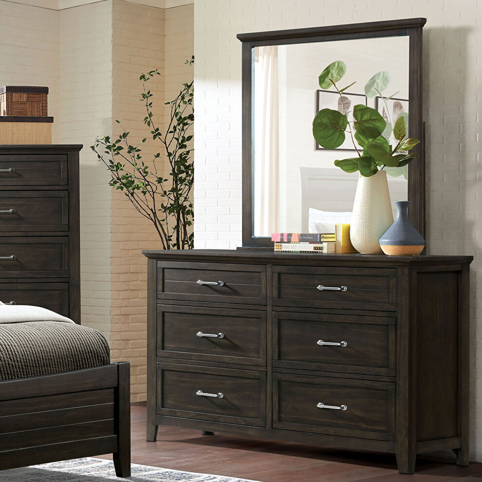 Walnut paneled design transitional bed by Furniture of America additional picture 4