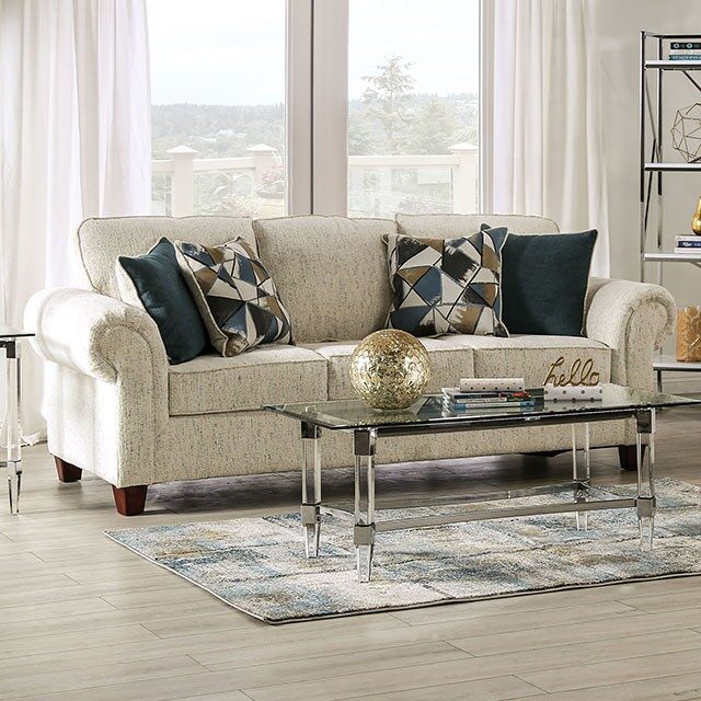 Softness and warmth chenille fabric sofa by Furniture of America additional picture 9
