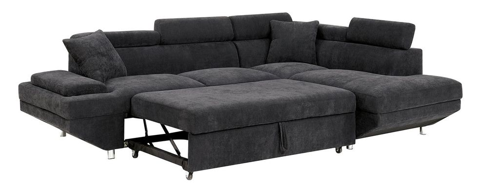 Contemporary adjustable arms sectional sofa by Furniture of America additional picture 3