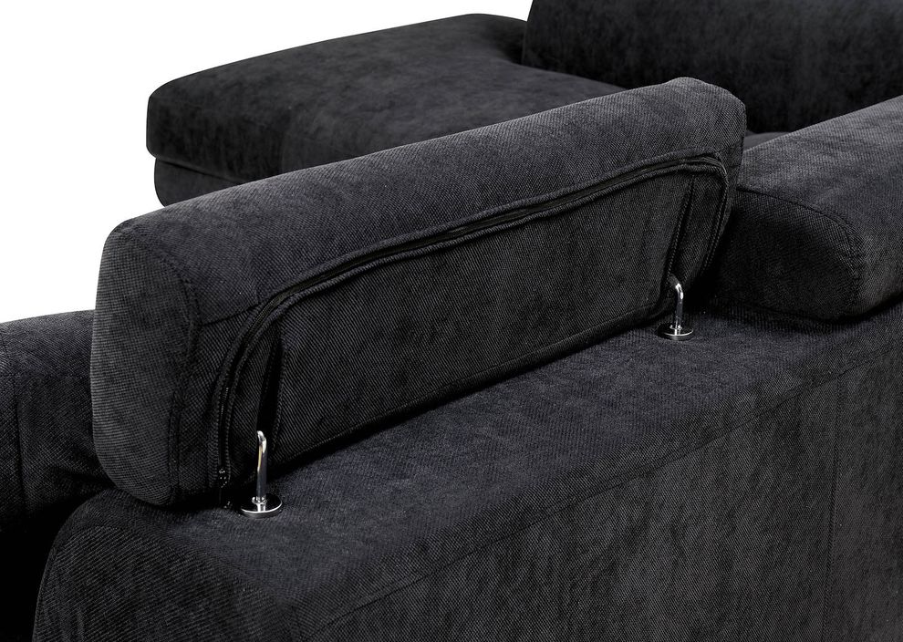 Contemporary adjustable arms sectional sofa by Furniture of America additional picture 6