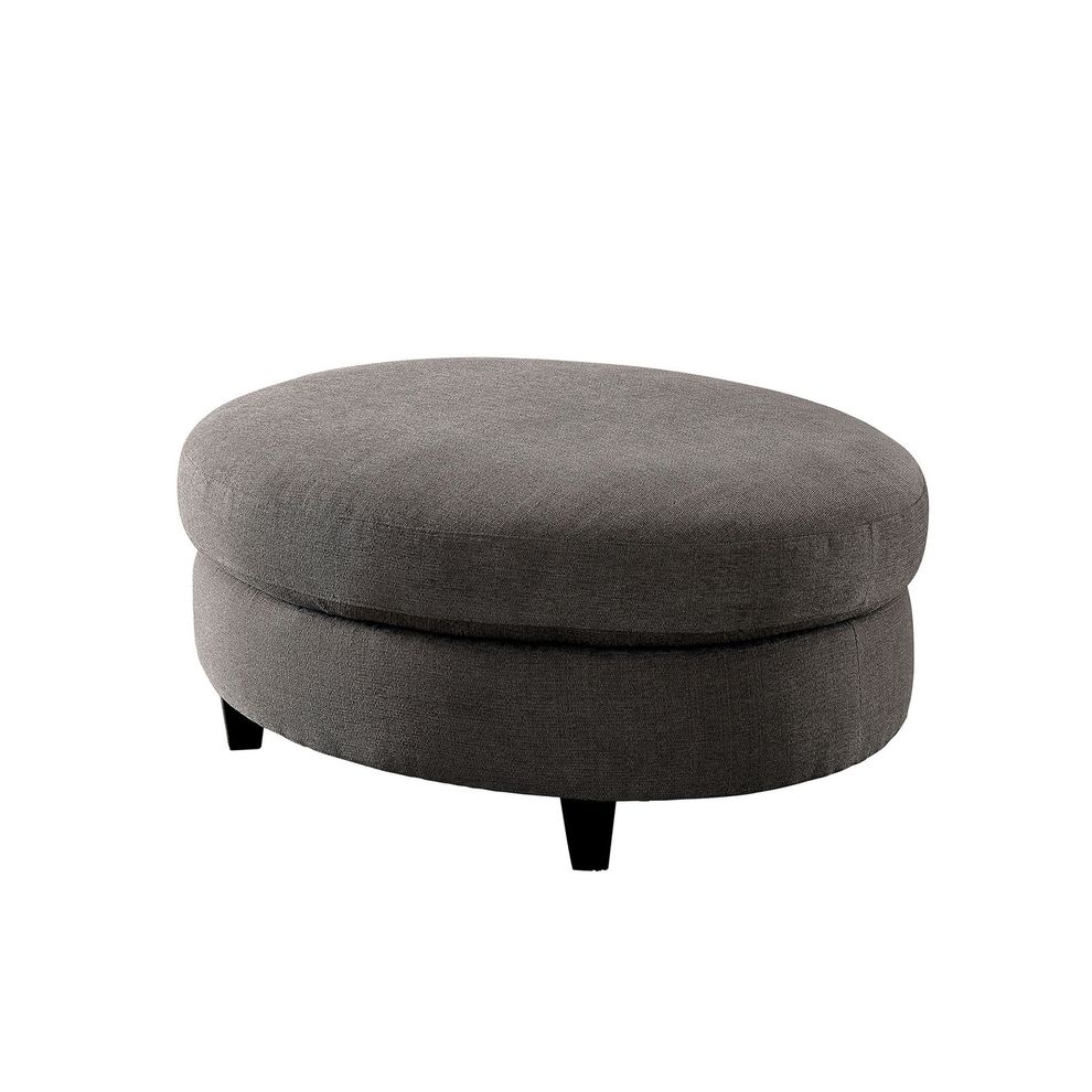 Warm Gray Contemporary Ottoman by Furniture of America additional picture 2