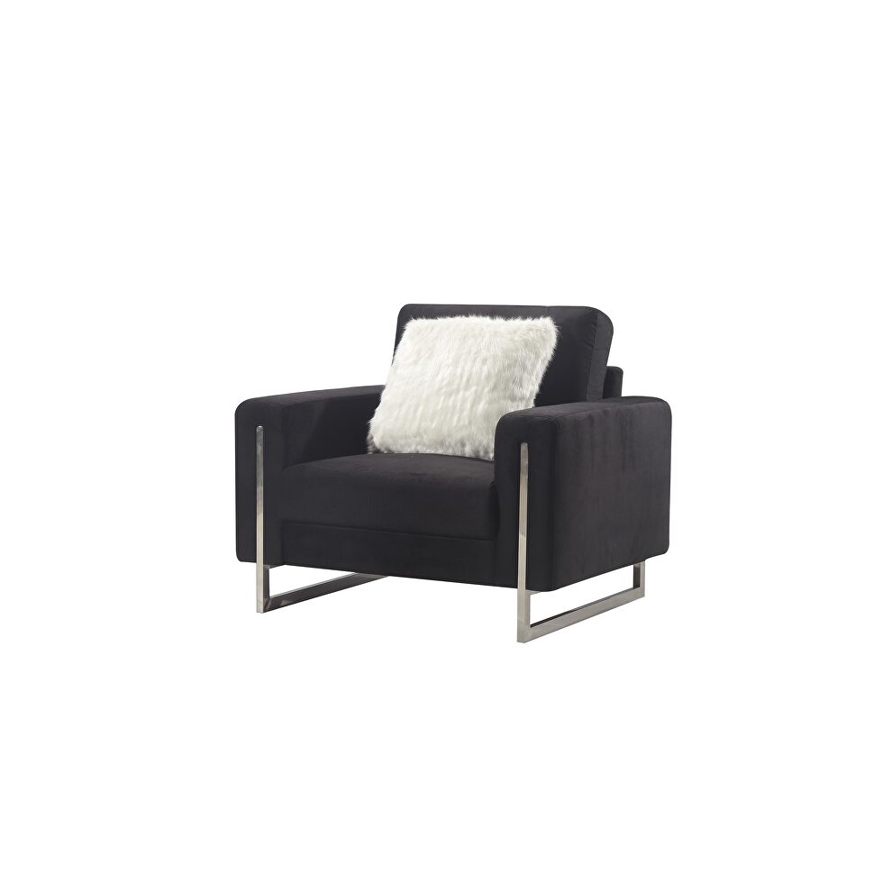 Elegant contemporary black fabric modern chair by Global additional picture 4