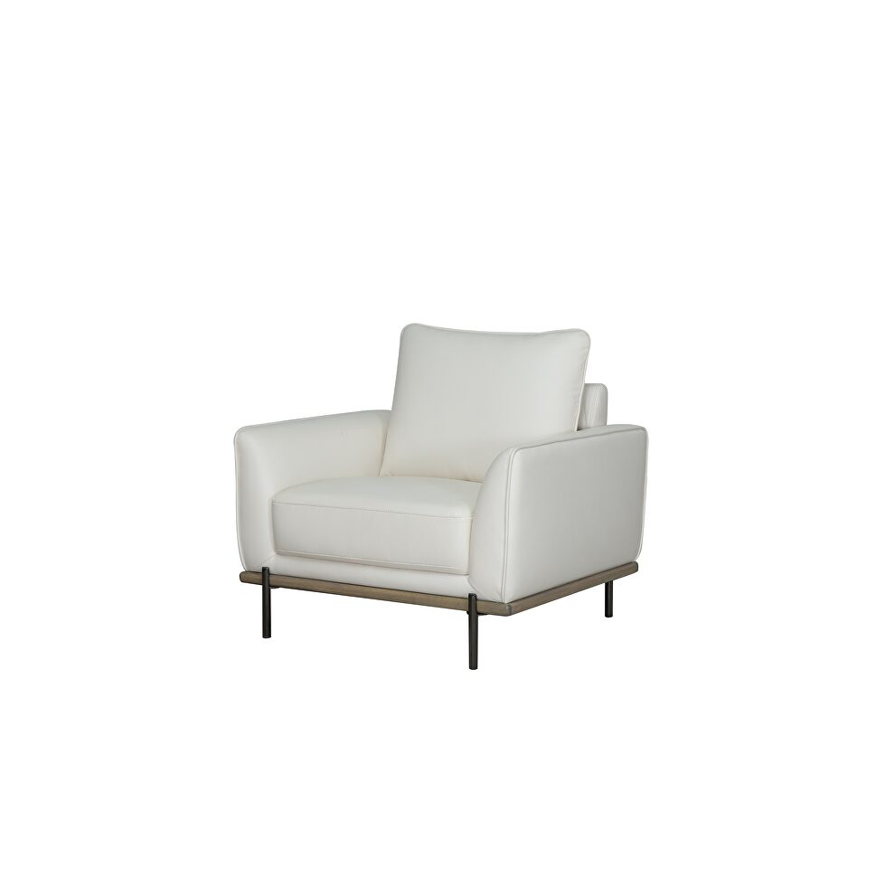 White leather gel low profile contemporary sofa by Global additional picture 4