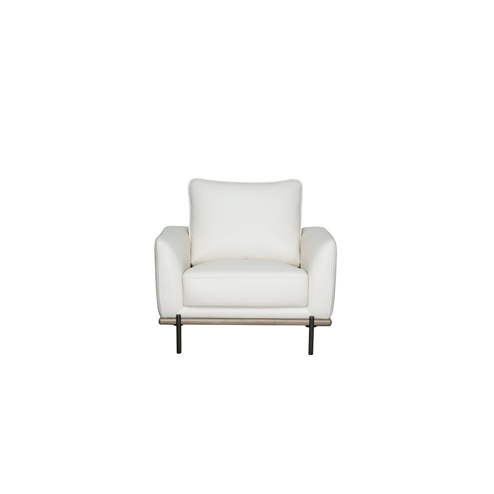 White leather gel low profile contemporary sofa by Global additional picture 5