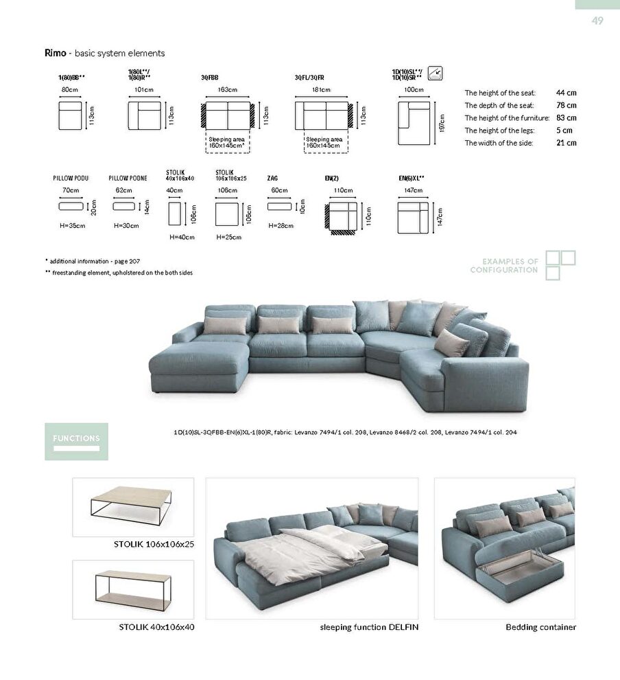 Contemporary family sectional sofa w/ bed option by Galla Collezzione additional picture 2