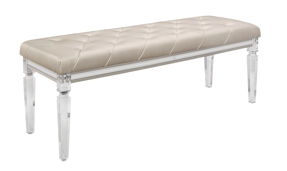Glam style champagne finish contemporary bed by Global additional picture 11