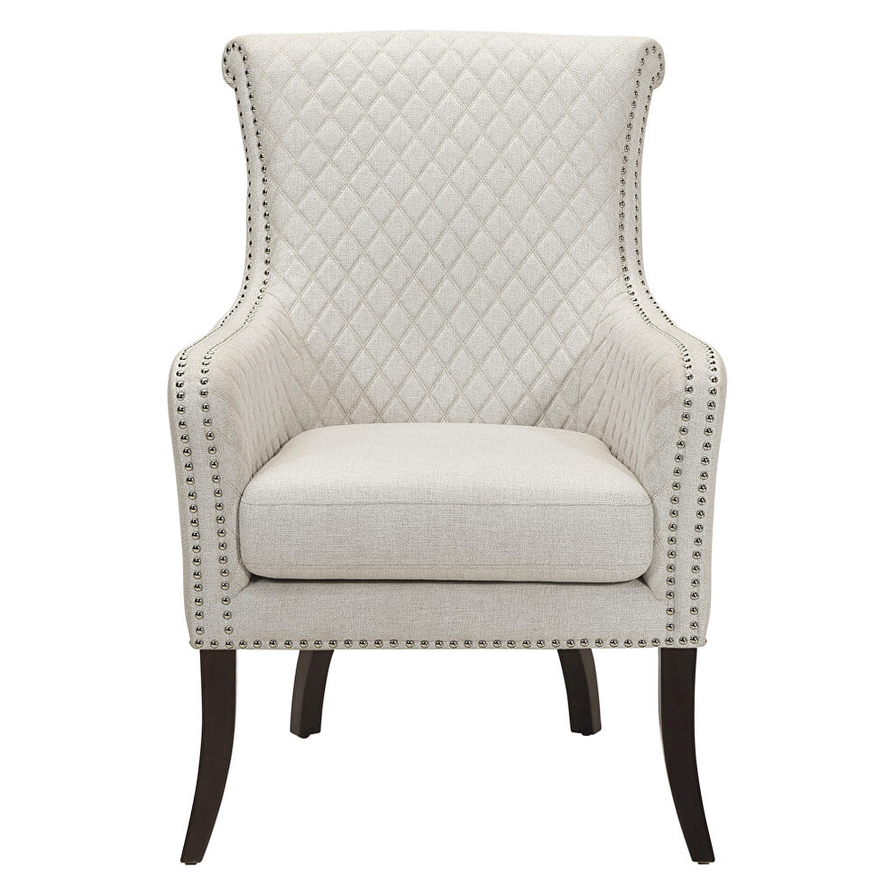 Beige textured fabric upholstery quilted accent chair by Homelegance additional picture 2
