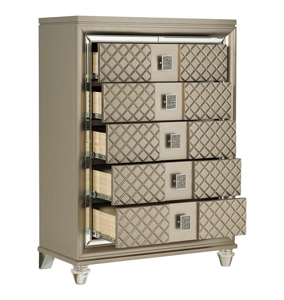 Champagne metallic finish chest by Homelegance additional picture 2