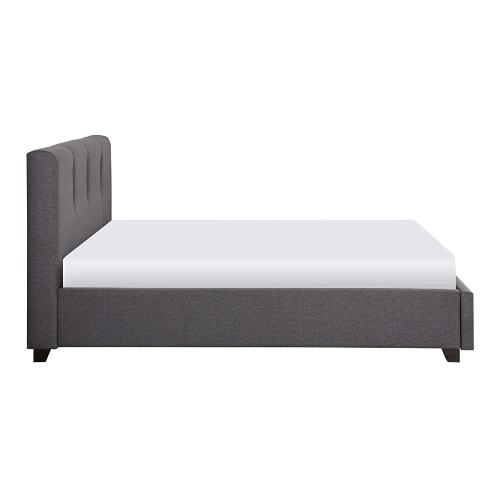 Graphite fabric upholstery queen platform bed by Homelegance additional picture 2
