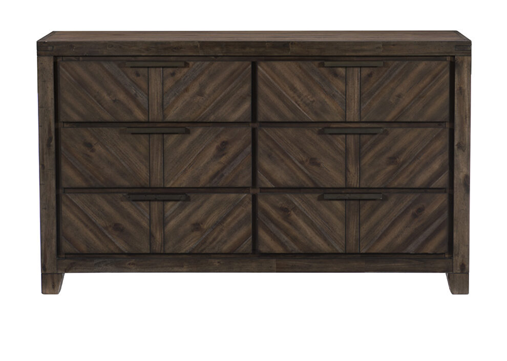 Distressed espresso finish modern-rustic design chest by Homelegance additional picture 2