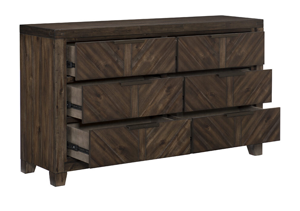 Distressed espresso finish modern-rustic design chest by Homelegance additional picture 3