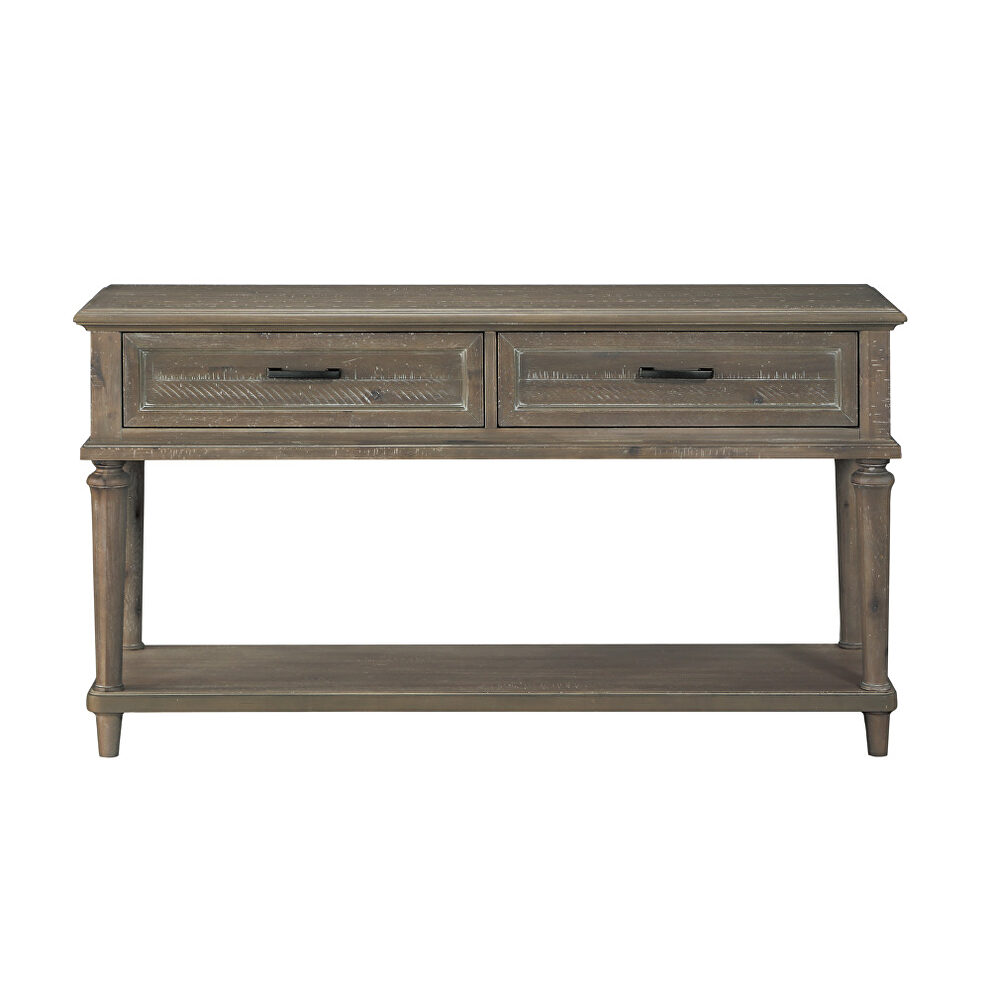 Driftwood light brown finish sofa table by Homelegance additional picture 3