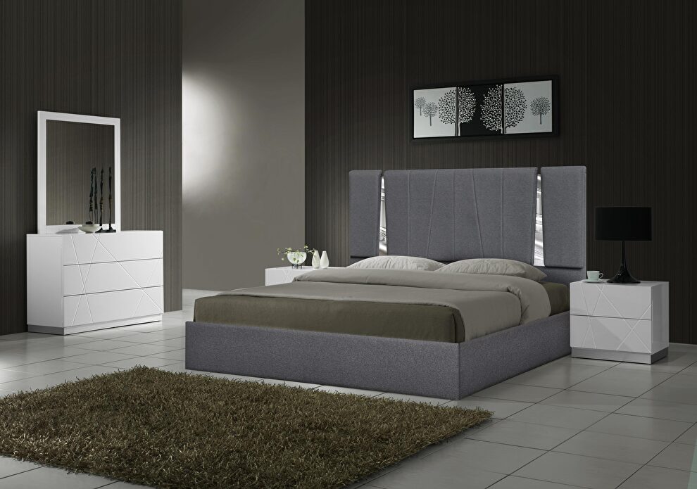 Contemporary charcoal low-profile bed by J&M additional picture 9