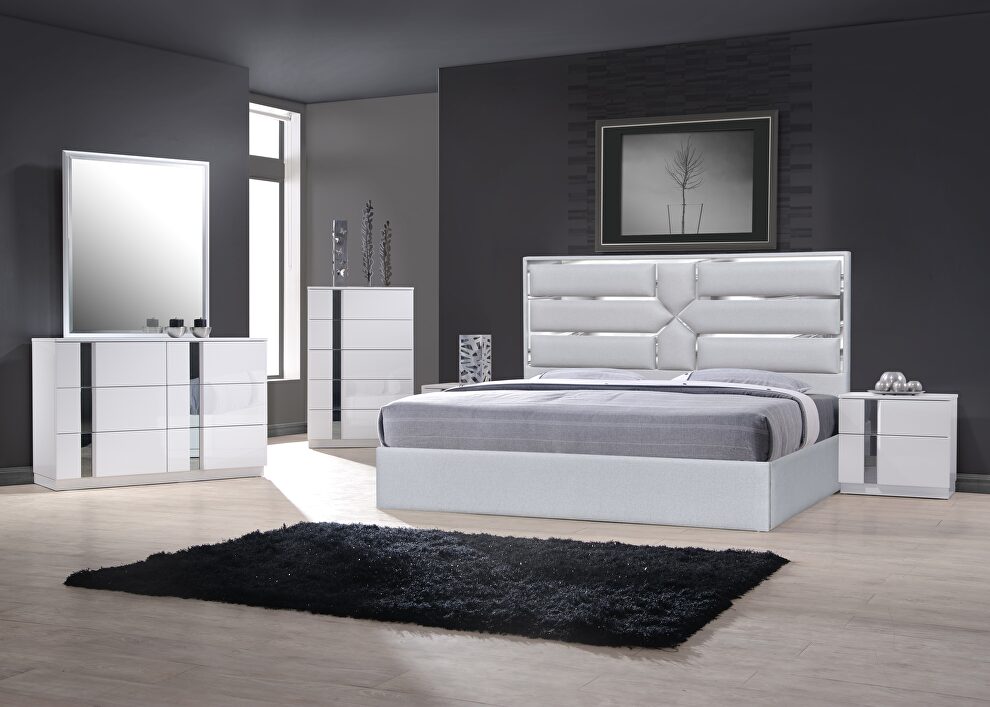 Contemporary silver low-profile bed by J&M additional picture 9