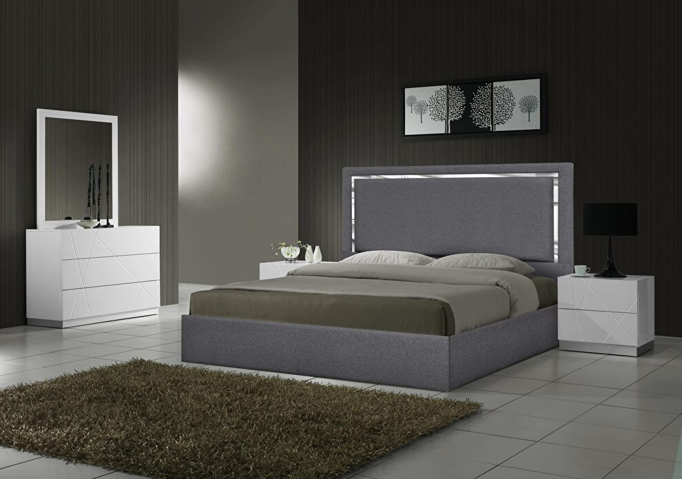 Contemporary charcoal low-profile bed by J&M additional picture 9