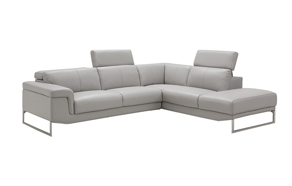 Light gray ultra-contemporary sectional sofa by J&M additional picture 2