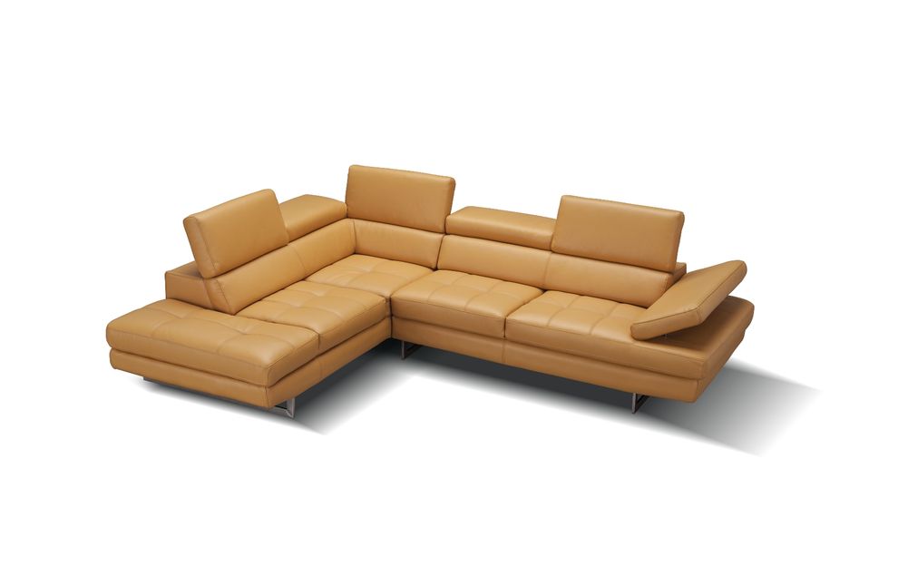 Adjustable armrests compact freesia leather sectional by J&M additional picture 2