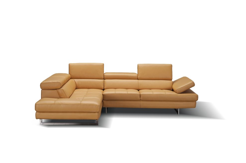 Adjustable armrests compact freesia leather sectional by J&M additional picture 3