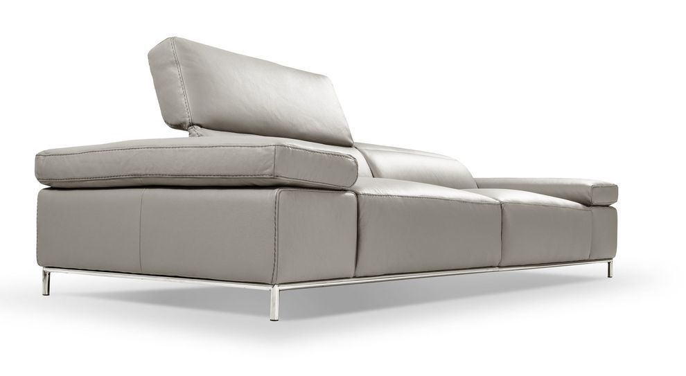 Modern low-profile full leather sofa made in Italy by J&M additional picture 2