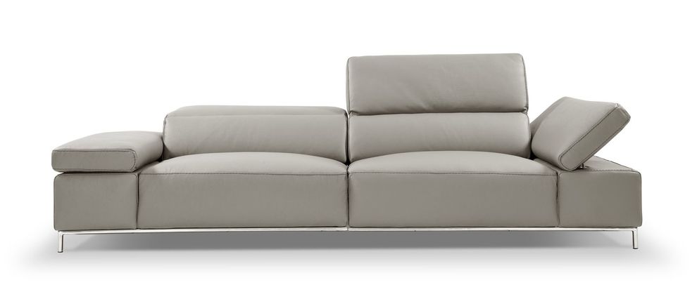 Modern low-profile full leather sofa made in Italy by J&M additional picture 4