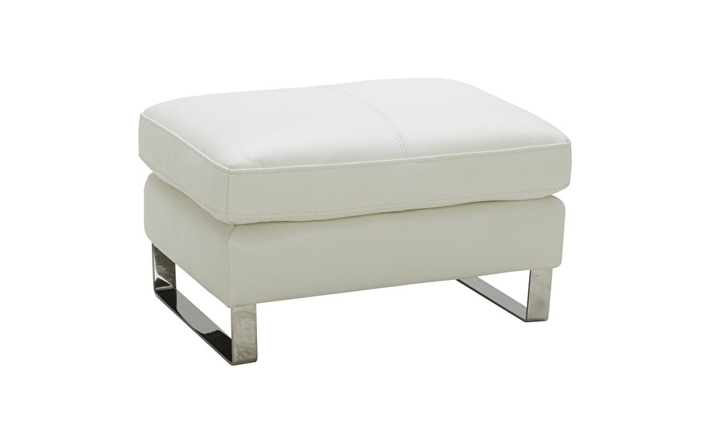 White contemporary leather sofa by J&M additional picture 8