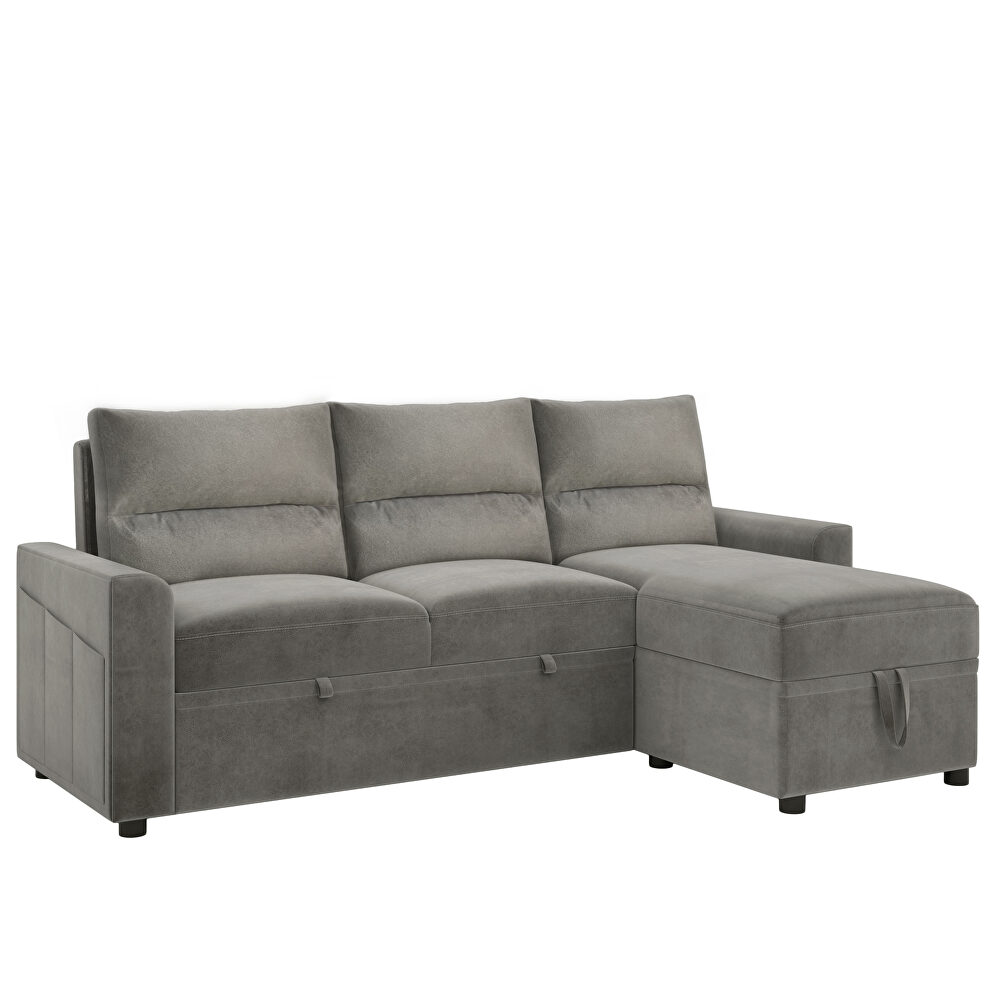 Reversible pull out sleeper sectional storage sofa bed by La Spezia additional picture 7