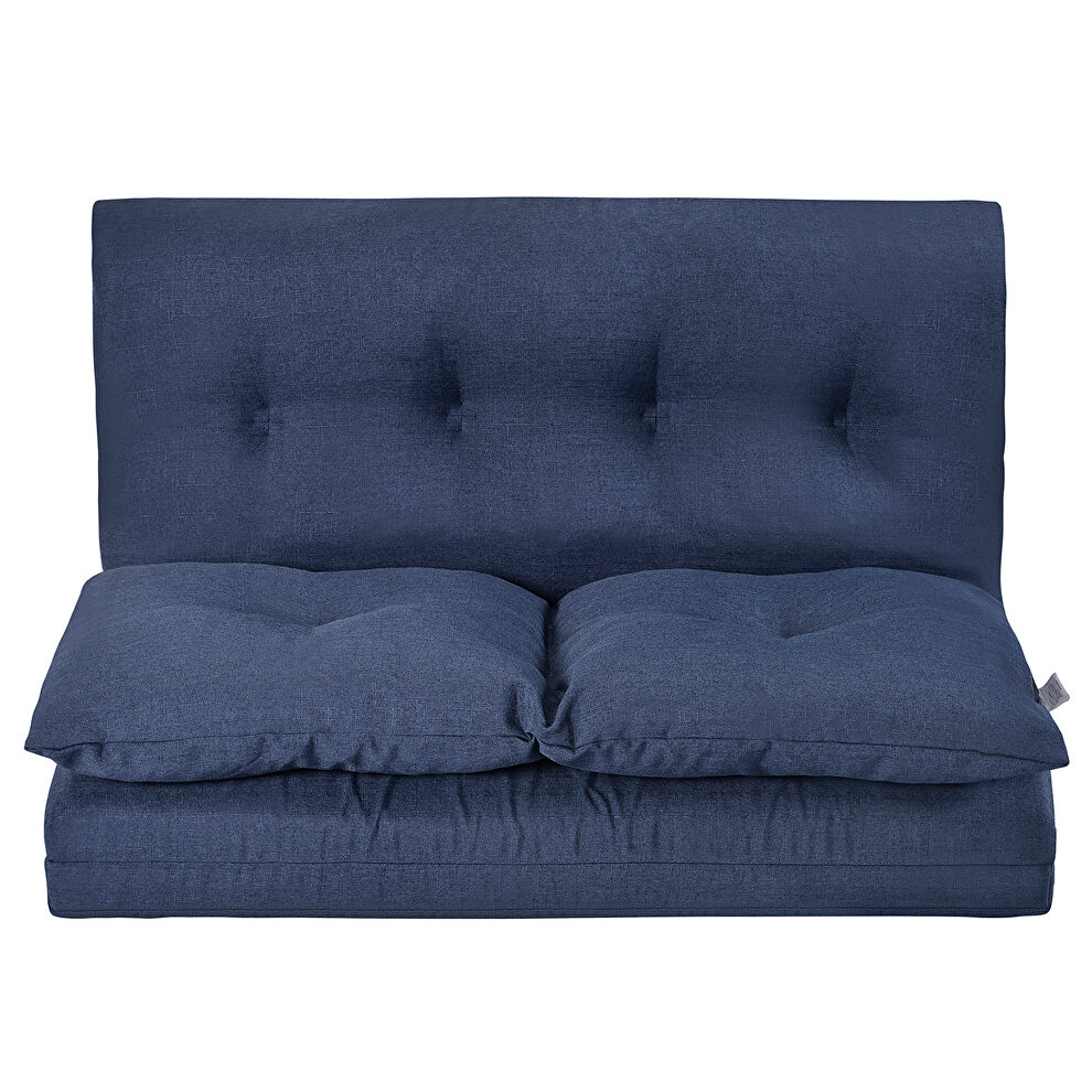 Adjustable navy blue fabric folding chaise lounge sofa floor couch and sofa by La Spezia additional picture 7