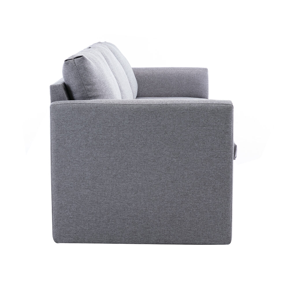 Accent chiar with modern gray linen fabric by La Spezia additional picture 6