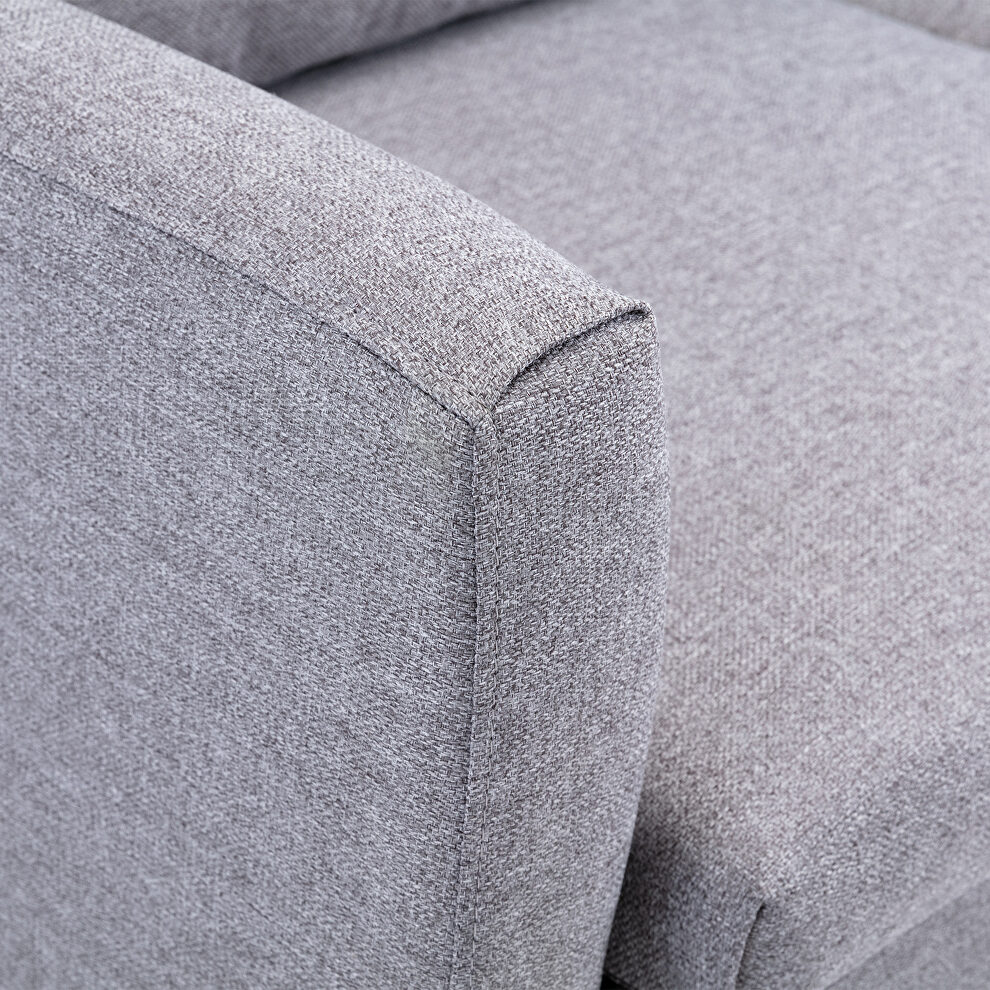 Accent chiar with modern gray linen fabric by La Spezia additional picture 9