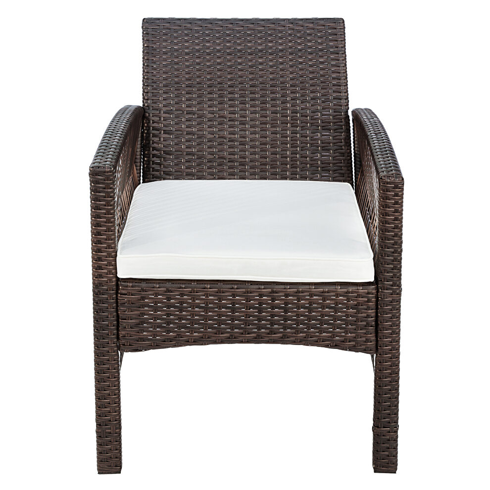 Brown rattan chair, sofa and table patio 8 piece set by La Spezia additional picture 3