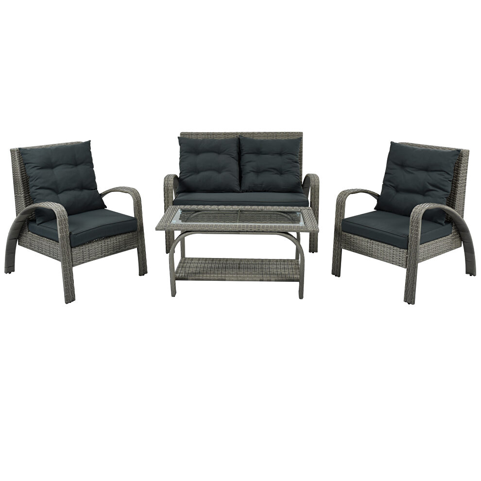 4 pieces sectional rattan sofa set and table by La Spezia additional picture 18