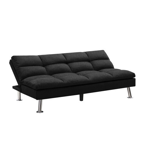 Relax lounge futon sofa bed sleeper black fabric by La Spezia additional picture 10