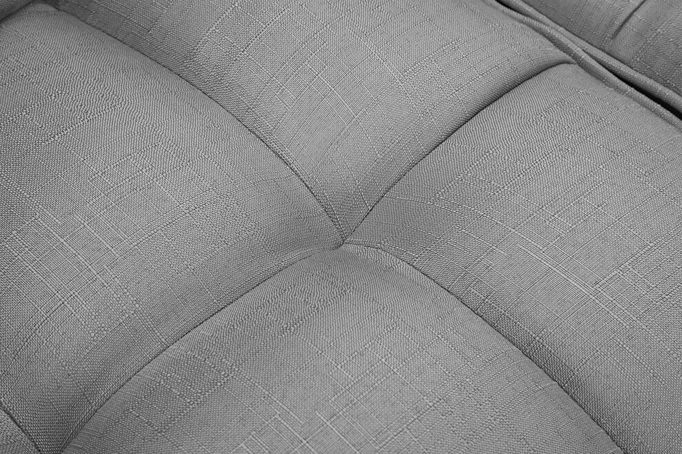 Futon sleeper sofa with 2 pillows light gray fabric by La Spezia additional picture 9