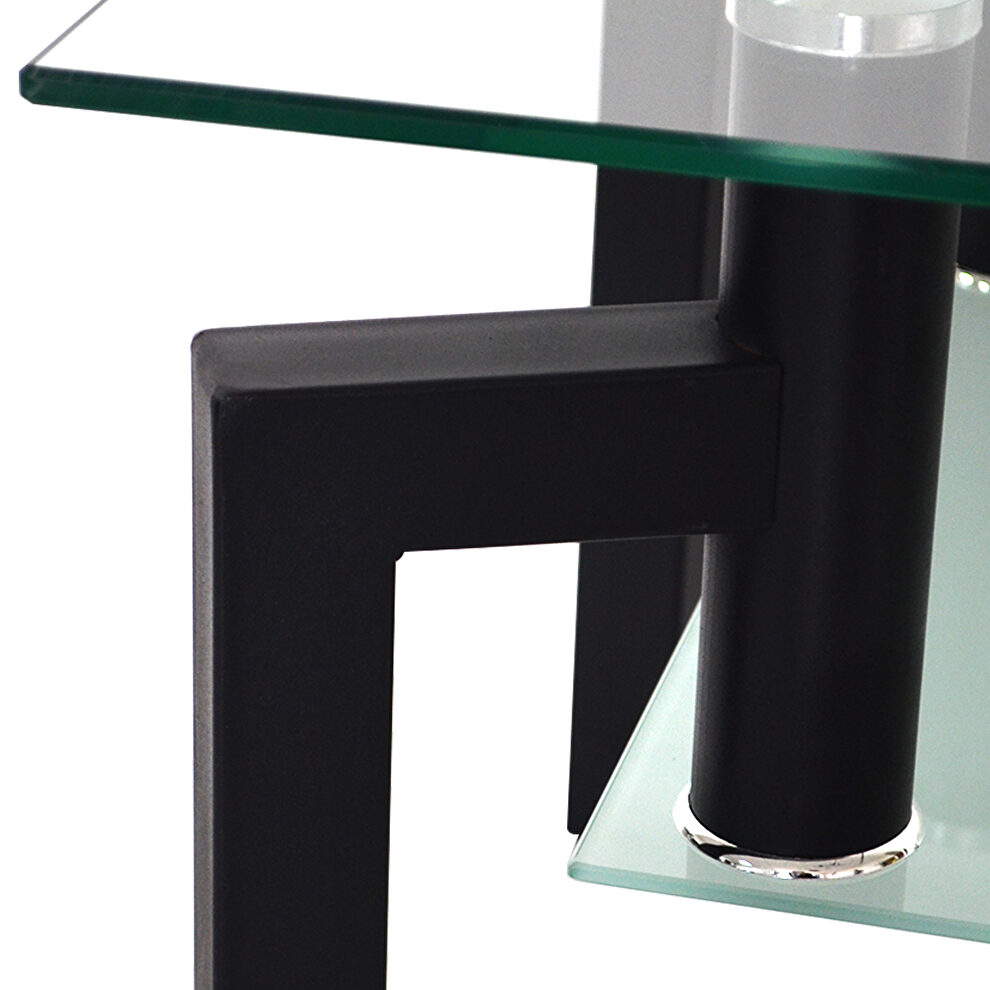 Rectangle black glass coffee table by La Spezia additional picture 5
