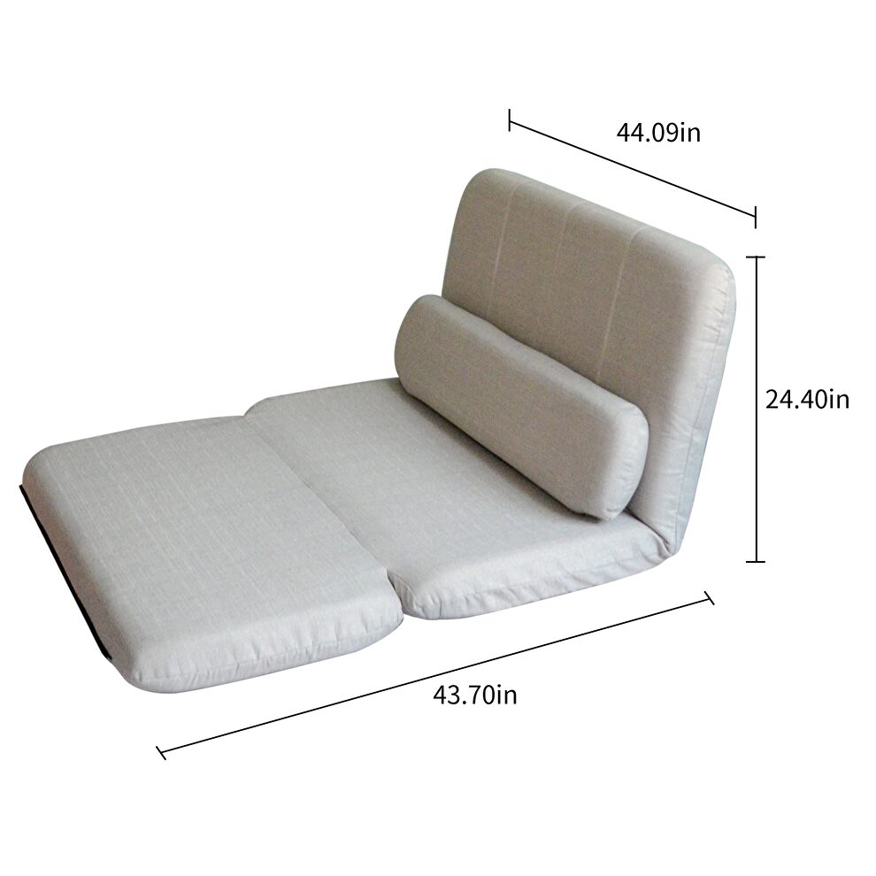 Floor chair adjustable foldable sofa bed rest room floor mattress recliner sofa and pillow by La Spezia additional picture 5