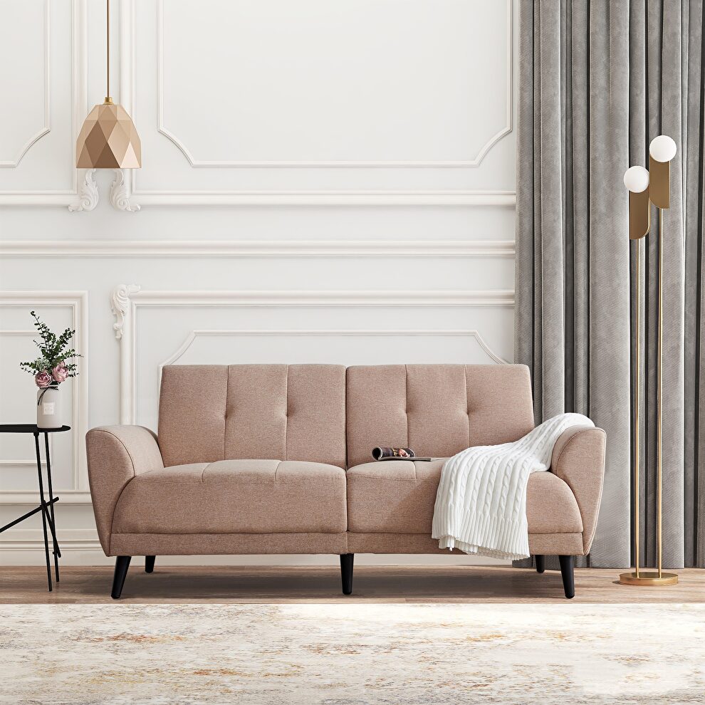 Modern beige polyester fabric sofa by La Spezia additional picture 8