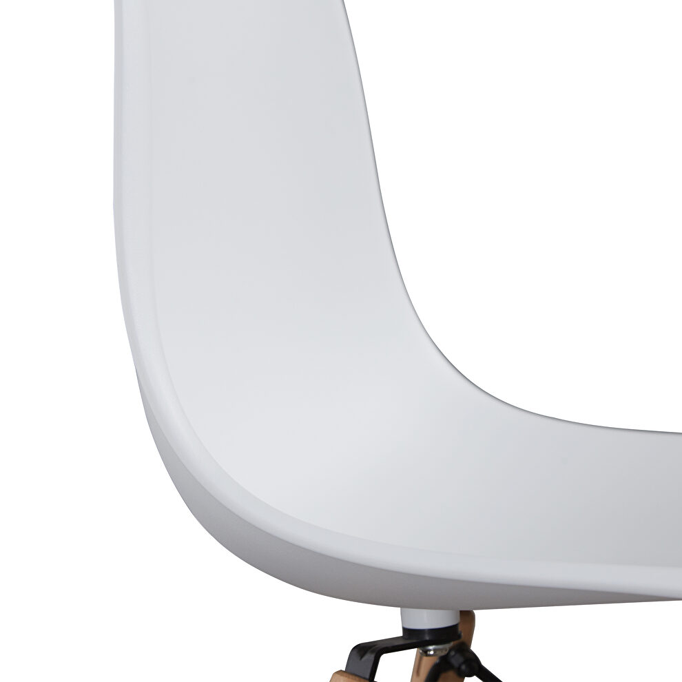 White simple fashion leisure plastic chair (set of 2) by La Spezia additional picture 11