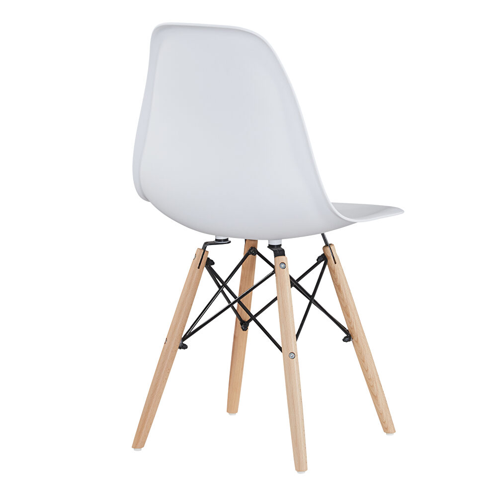 White simple fashion leisure plastic chair (set of 2) by La Spezia additional picture 5