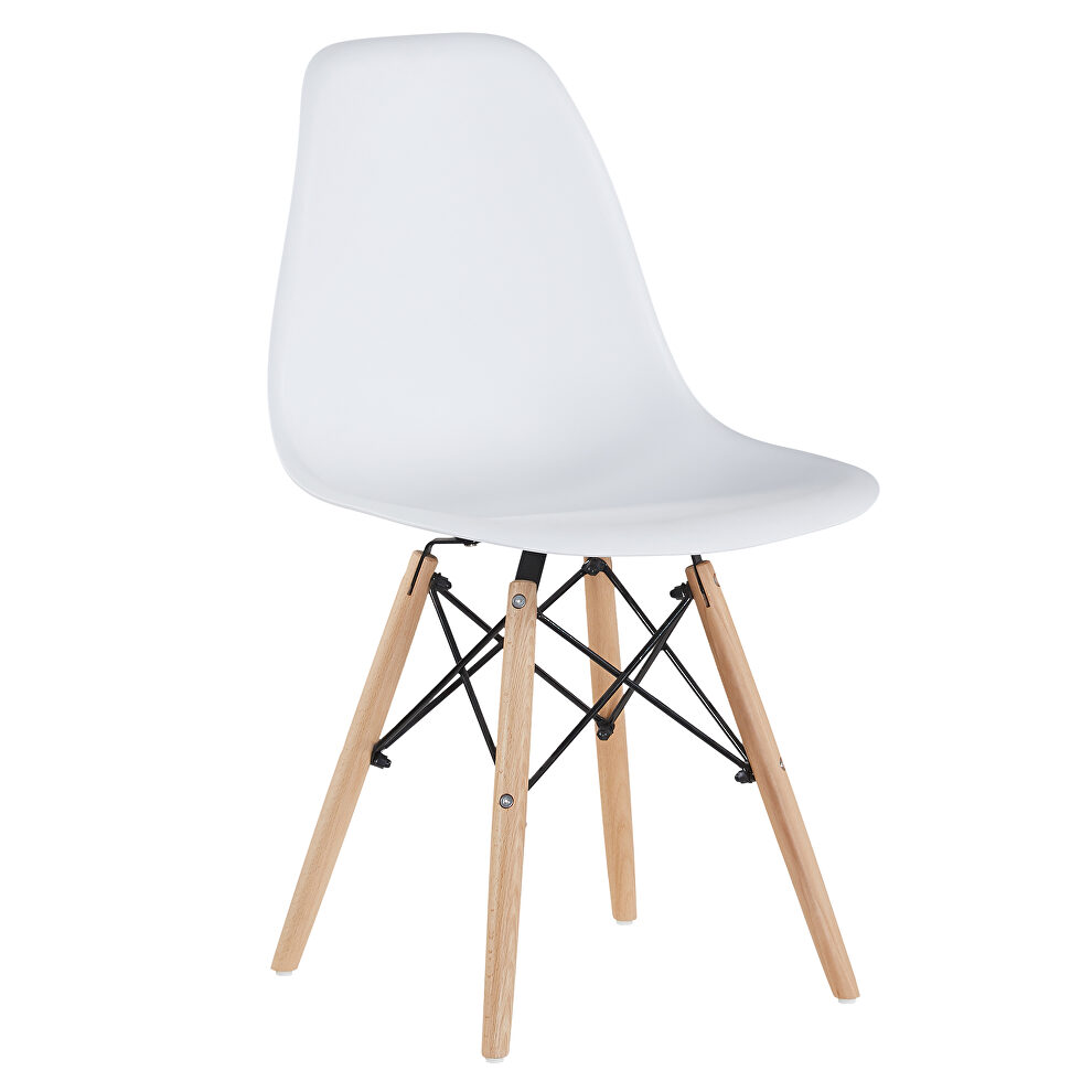White simple fashion leisure plastic chair (set of 2) by La Spezia additional picture 6