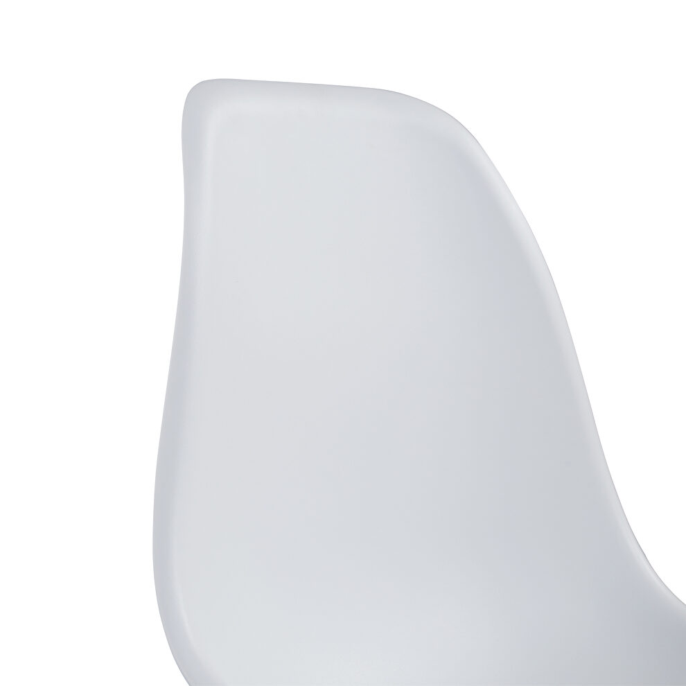 White simple fashion leisure plastic chair (set of 2) by La Spezia additional picture 7